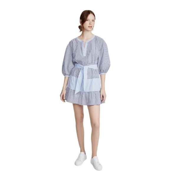 PARKER Coastal Stripe Dress Size L NWT - Picture 1 of 14